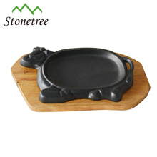 Cast Iron Sizzling Pan With Tray